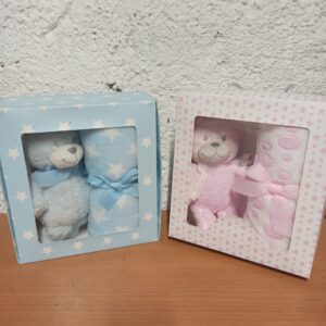 Teddy & Baby Blanket set