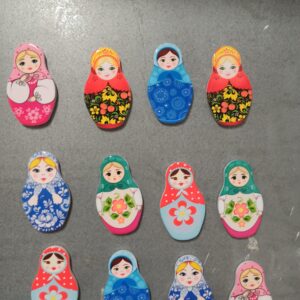 Babushka/Matryoshka Fridge Magnets